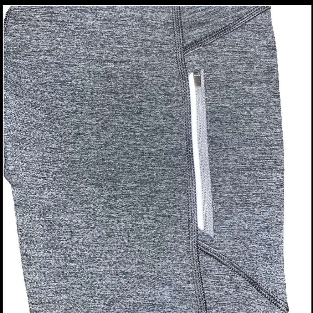 Athleta Rainier Heather Tight Grey Heather Legging Zip Up Pockets Reflective NWT - Picture 11 of 16